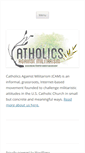 Mobile Screenshot of catholicsagainstmilitarism.com