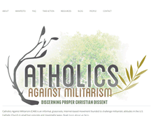 Tablet Screenshot of catholicsagainstmilitarism.com